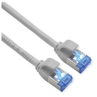 ROLINE Síťový kabel LAN S/FTP Cat.6A LSOH Slim PoE šedý 1,5m