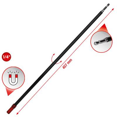 KS Tools 1/4&quot -os mágneses gyorscsere bittartó szabadonfutó hüvelyrel, extra hosszú (514.1148) (514.1148)