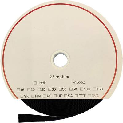 Tépőzár Felvarráshoz Bolyhos fél (H x Sz) 25000 mm x 30 mm Fekete Fastech T0203099990125 25 m (T0203099990125)