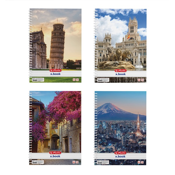 Herlitz City 70 lapos A4 vonalas spirálfüzet - Többfajta (09542986)