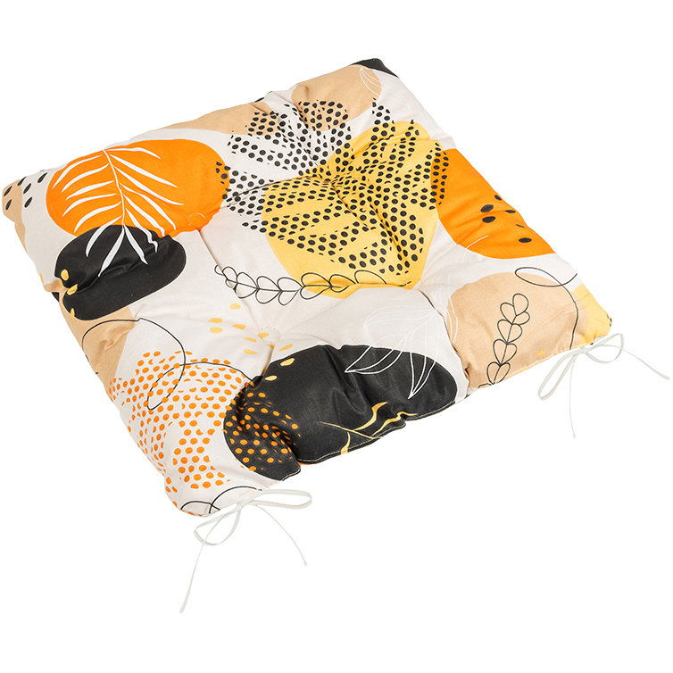 BELLATEX Adela Seat cushion 41/233 quilted 40 × 40 cm pebbles orange (12551)