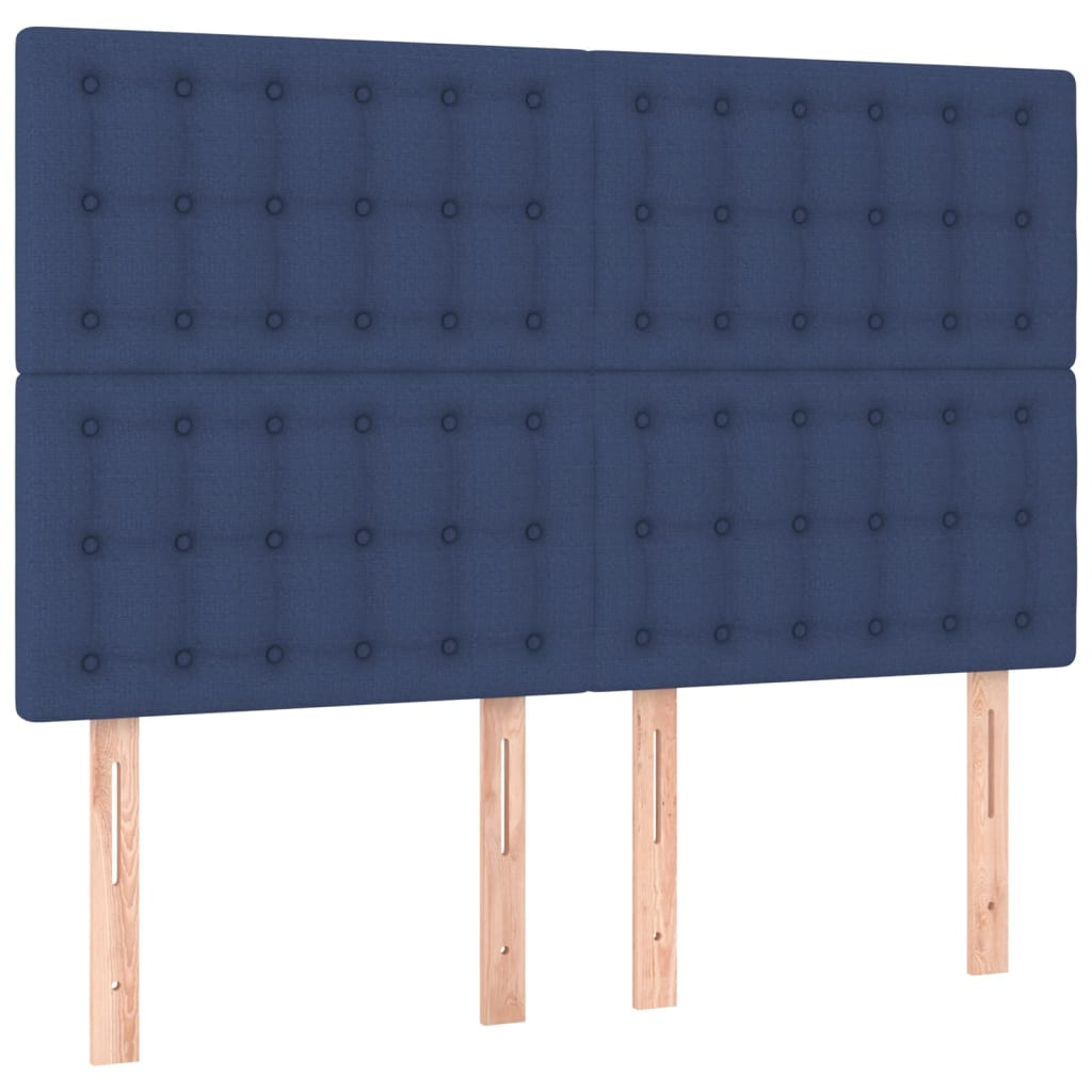 4 db kék szövet fejtámla 72 x 5 x 78/88 cm (3116770)
