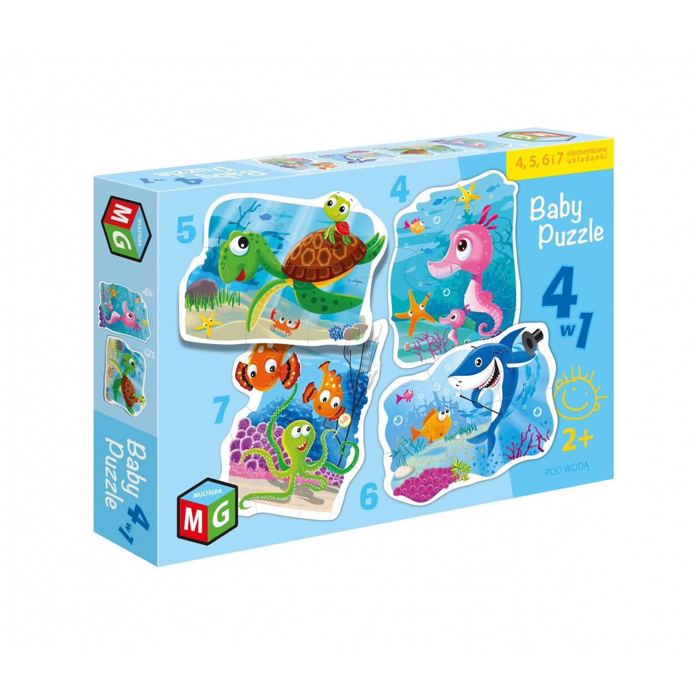 Puzzle Multigra pre deti 4 dielikov Baby Puzzle 4v1 Pod vodou (05679)