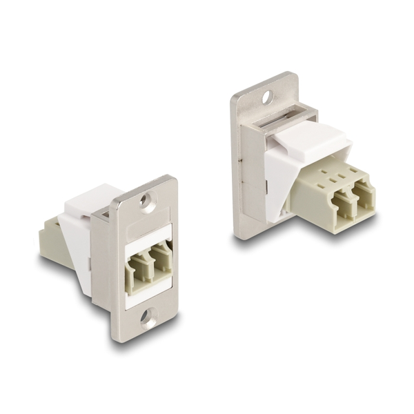 DELOCK Panel Mount Keystone Modul LWC LC Duplex Bu/Bu konisc