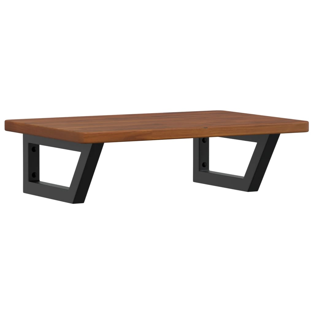 acél és tömör tölgyfa falra szerelhető mosdópolc (3302351)