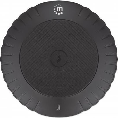 Manhattan 180306 mobiltelefon töltő Fejhallgató, Okostelefon Fekete USB Vezeték nélkül tölthető Beltéri