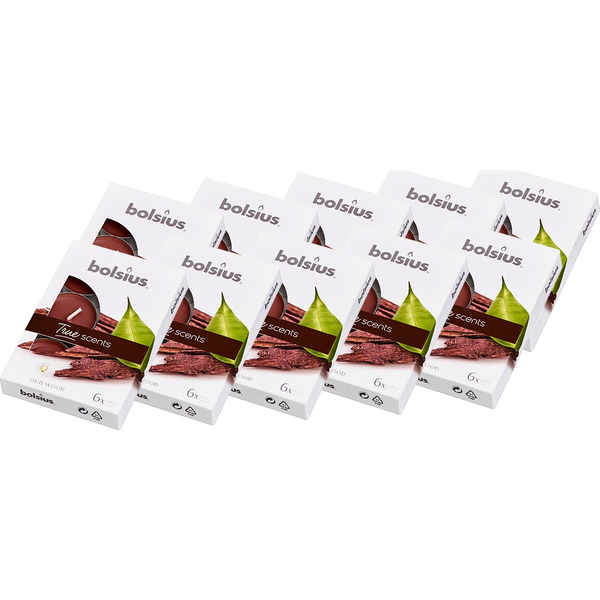 Bolsius Podgrzewacze zapachowe BOLSIUS True Scents 4H 60szt. DRZEWO AGAROWE
