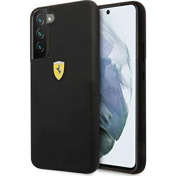 Carcasa Samsung Galaxy S22 Plus Silicona Mate Interior Softouch Ferrari Negra