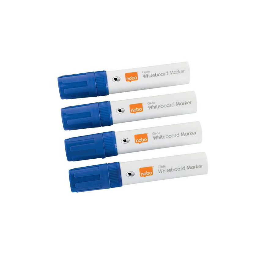 Nobo Glide 10mm Táblamarker készlet - Kék (4 db / csomag) (1915389)