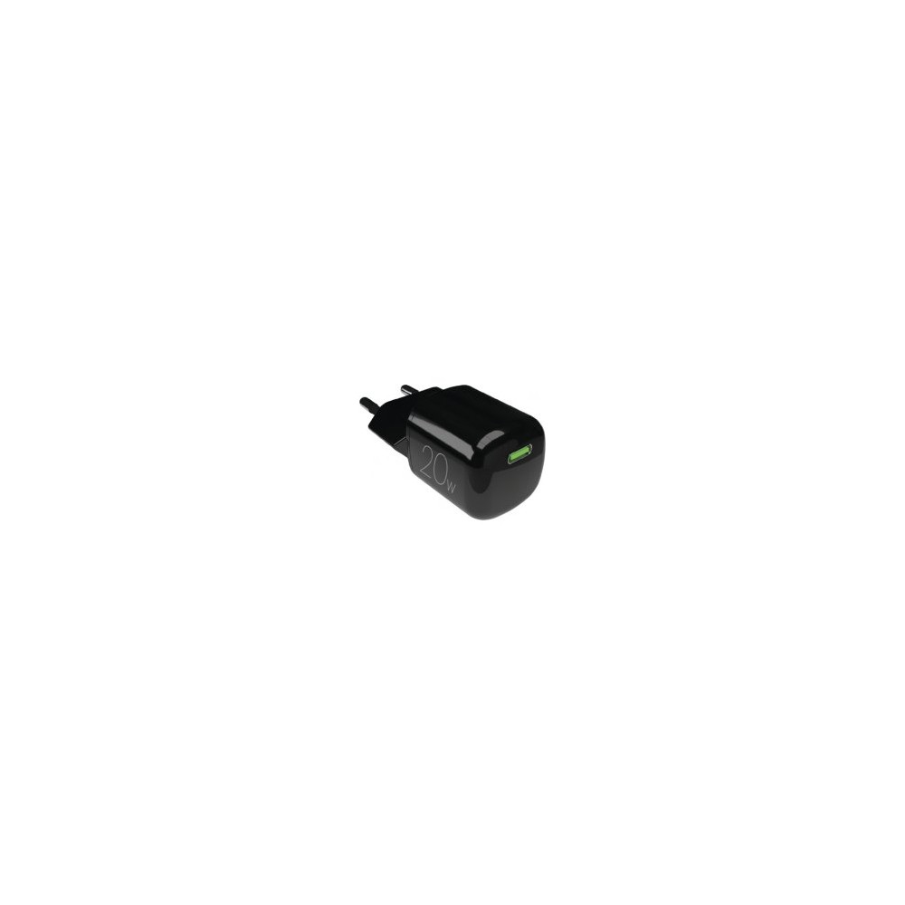 SBS Puro GaN USB-C Hálózati töltő - Fekete (20W) (PUFCMTCUSBC20WGBLK)