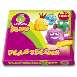  Mona Plastelina 6 kolorów fluorescencyjna (MONA P6F)
