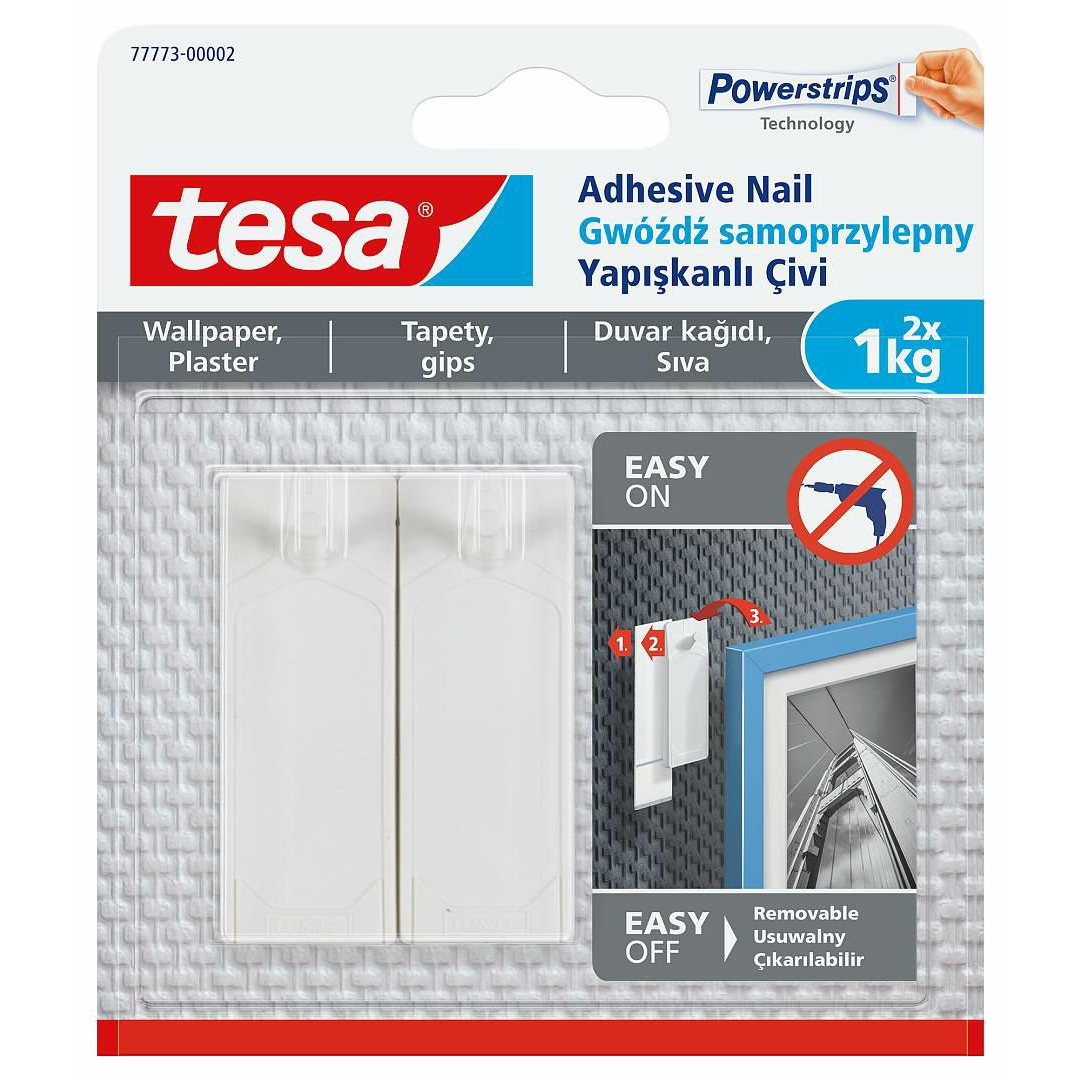 tesa Öntapadós akasztószög tapétára és vakolatra 1 kg (77773-00002-00)