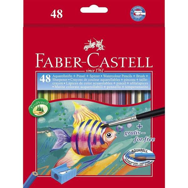 FABER-CASTELL Buntstift Kinder Aquarell 48erKartonetui