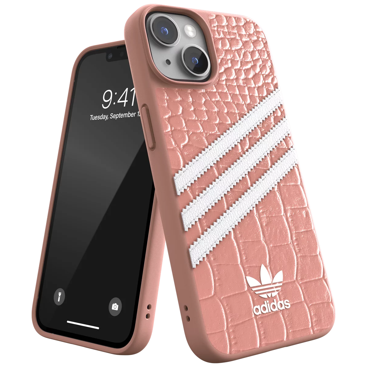 Adidas iPhone 13 / 14 / 15 Hátlapvédő Tok - Bézs (50199)