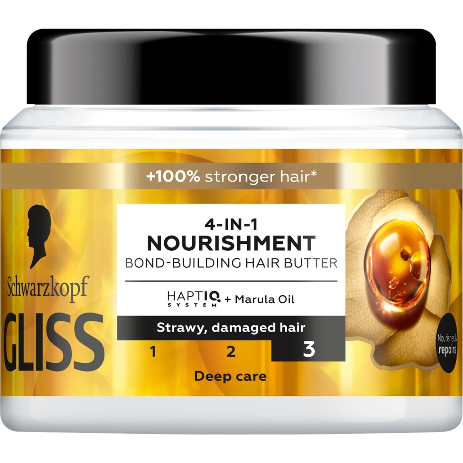 Gliss HaptiQ + Marula Tápláló hajmaszk (400 ml) (9000101726053)