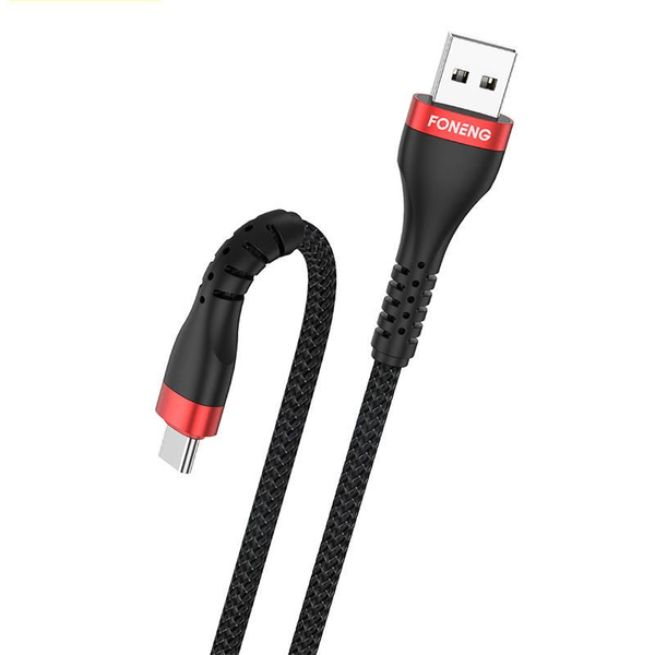 USB na USB C kabel Foneng X82 3A, 1m (černý)