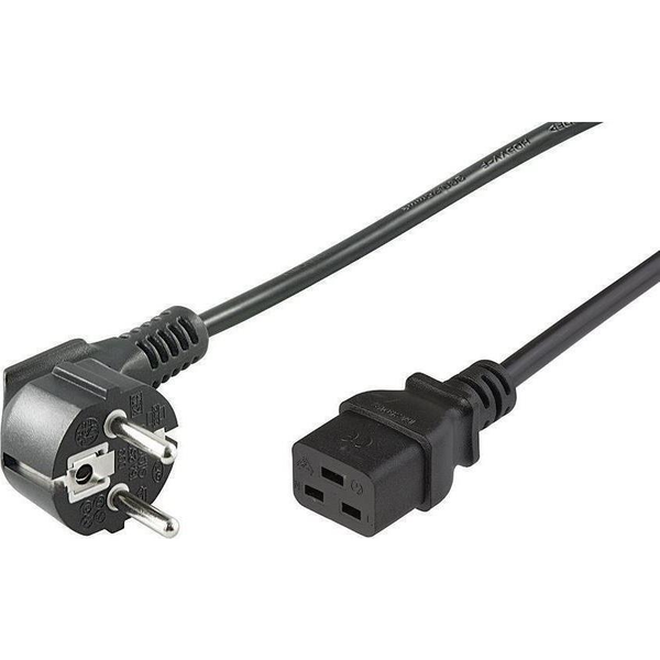 Microconnect PE07719005 cavo di alimentazione Nero 0,5 m Spina di alimentazione di tipo E+F Accoppiatore C19