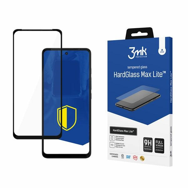 3MK HARDGLASS MAX LITE PRO MOTOROLA MOTO G60/G60S ČERNÉ TVRZENÉ SKLO
