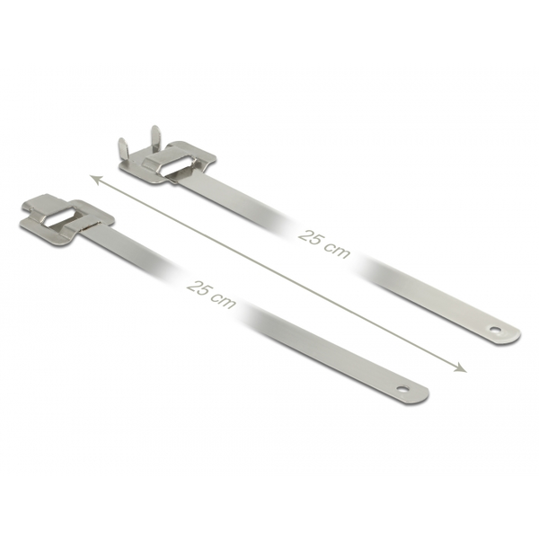 DELOCK Edelstahlkabelbinder Faltverschluss L 250 x B 10 mm