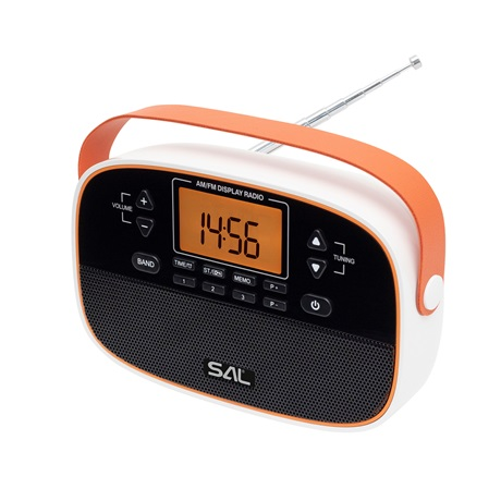 Vreckové rádio SAL RPR4LCD, automatické ladenie AM-FM, 2x40 programových