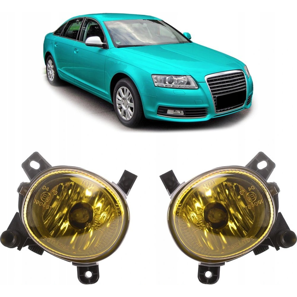 MTuning Zestaw lamp przeciwmgielnych Yellow AUDI A6 C6 Allroad A4 B8 Q5 SEAT EXEO VW PASSAT CC B6 2004-2011