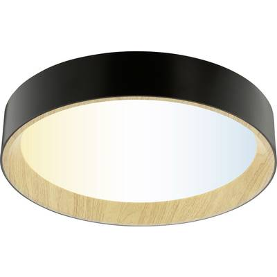 Brilliant G81090/76 Deckenleuchte LED 39cm Mennyezeti lámpa Fa (világos), Fekete (G81090/76)