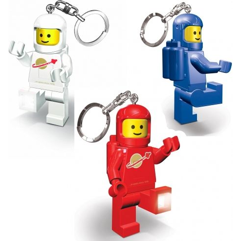 LEGO ZSEBLÁMPA KULCSTARTÓ ŰRHJÓS FIGURA SPACE CLASSIC BLUE 2 x LED