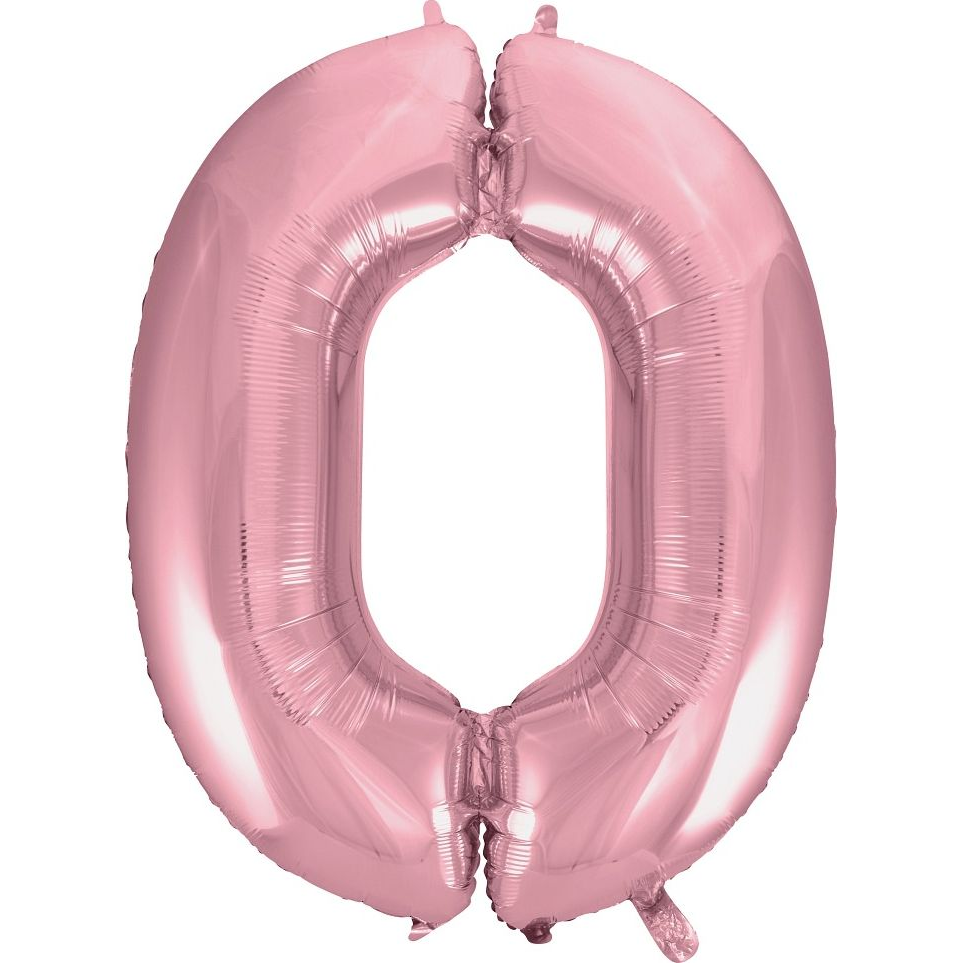 Szám Fólia Lufi - 0-ás, 92 cm, Rózsaszín (GODA2158)