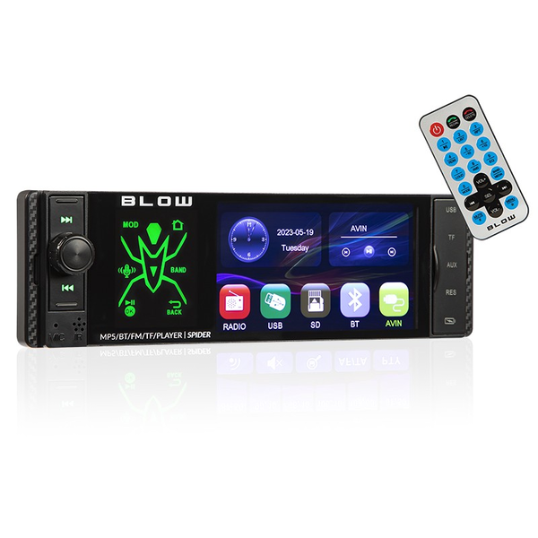 BLOW Spider 4CAL RDS RGB Autó HiFi fejegység