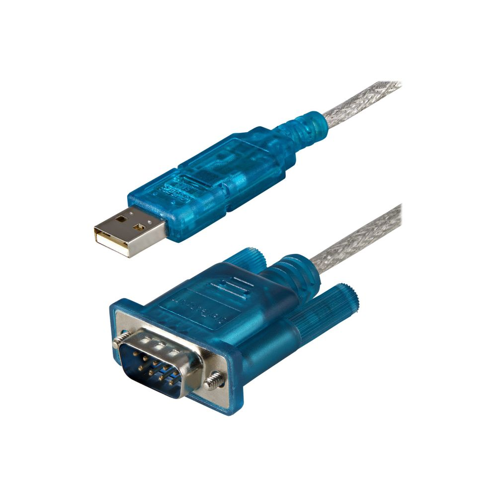 StarTech.com ICUSB232SM3 csatlakozó átlakító DB-9 USB 2.0 A Kék, Átlátszó (ICUSB232SM3)