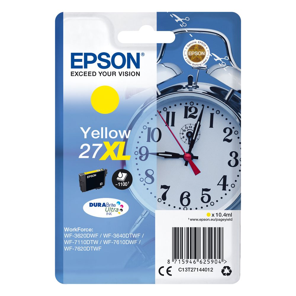 Мастилена касета Epson C13T27144012 XL (C13T27144010), жълта
