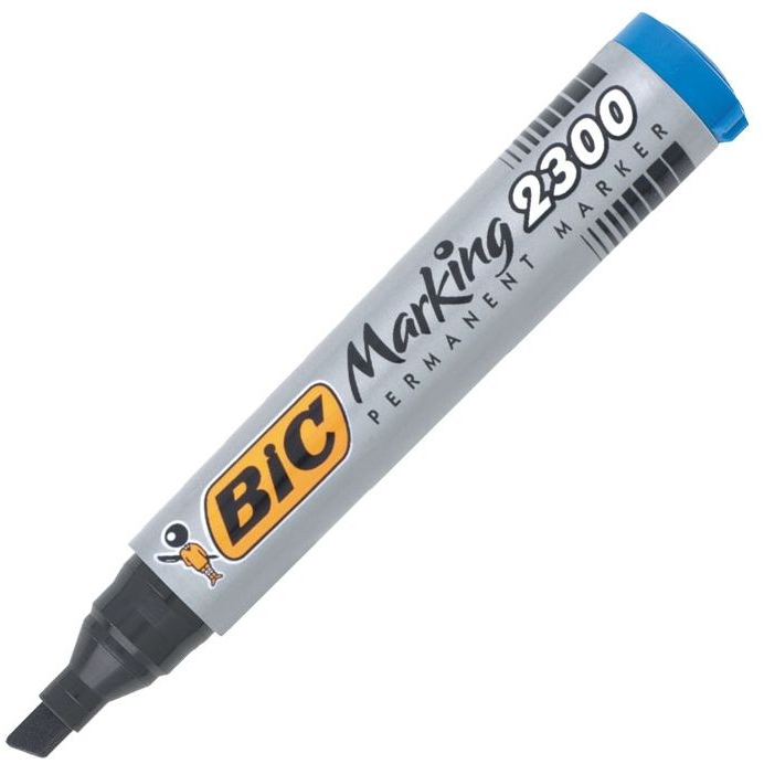 Alkoholos marker, 3,7-5,5 mm, vágott, BIC "ECO 2300" kék (820925)