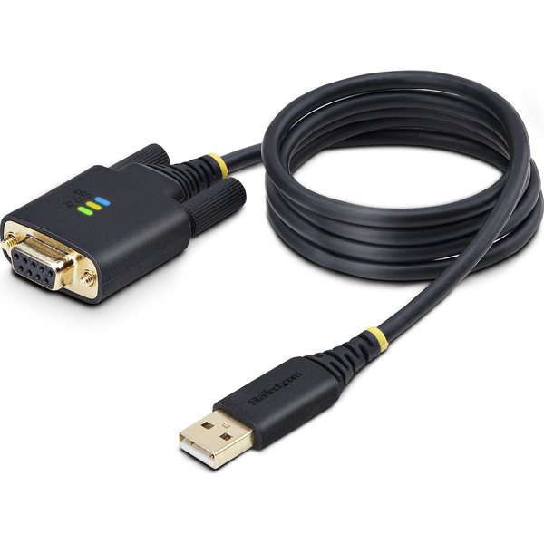 StarTech.com 1P3FFCNB-USB-SERIAL seriële kabel Zwart USB Type-A DB-9