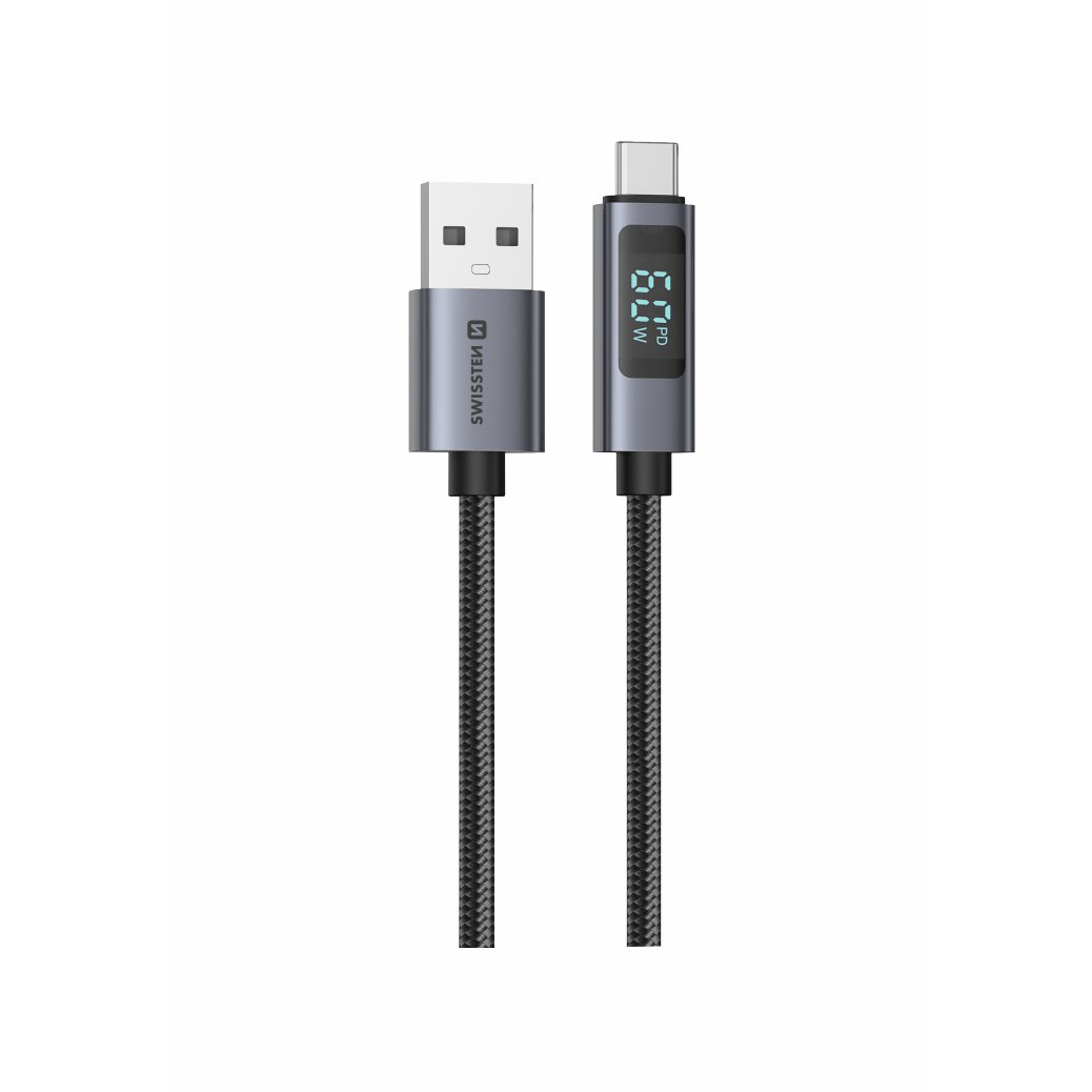 Swissten LCD USB-A / USB-C 1 m (71551073)