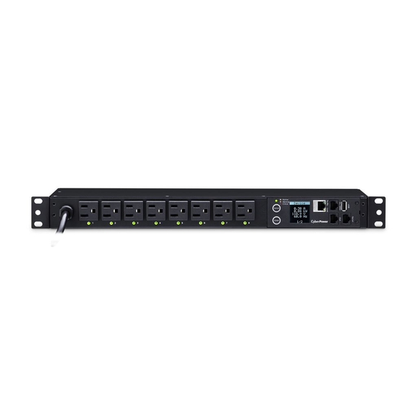 CyberPower PDU41005 strømforsyningsenhed (PDU) 8 AC stikkontakt(er) 1U Sort