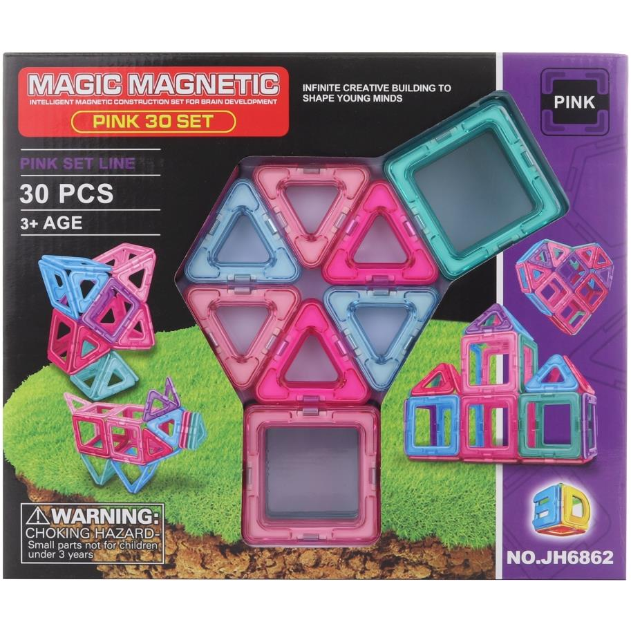 Lamps Mágneses készlet - 30db, rózsaszín (8592386086690)