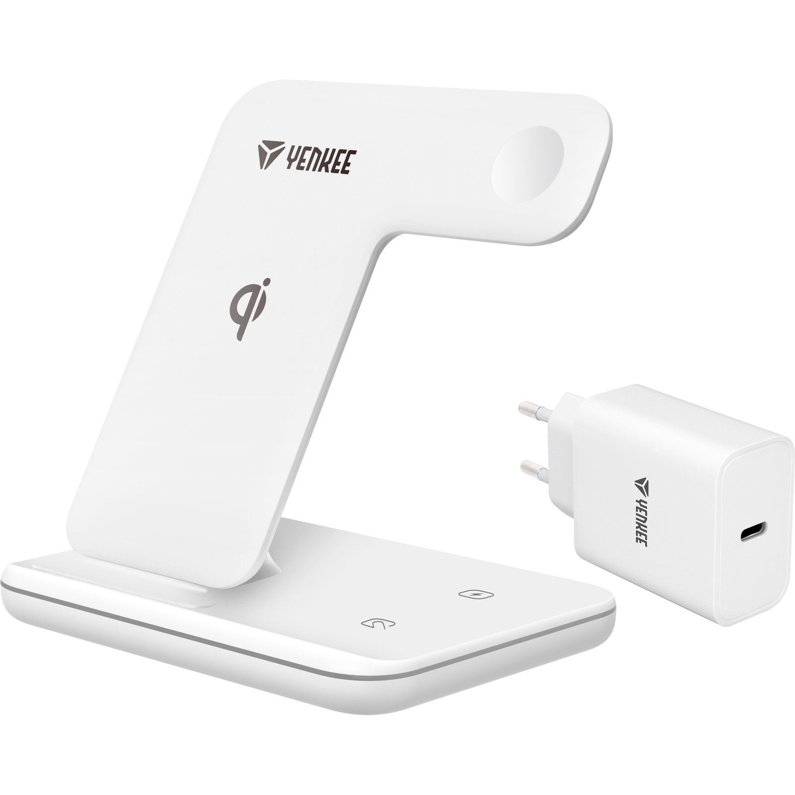 Yenkee YAC 5301 Wireless töltőállomás - Fehér (12V / 2A) (YAC 5301)