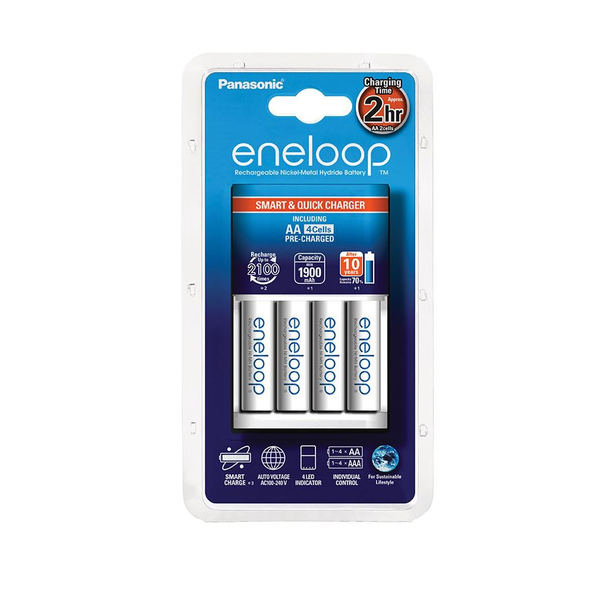 Panasonic Eneloop KKJ55MCC40E gyorstöltő +4xAA eneloop akku