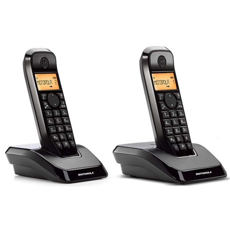 Motorola S1202 DUO vezeték nélküli telefon fekete (Motorola S1202 DUO_BK)