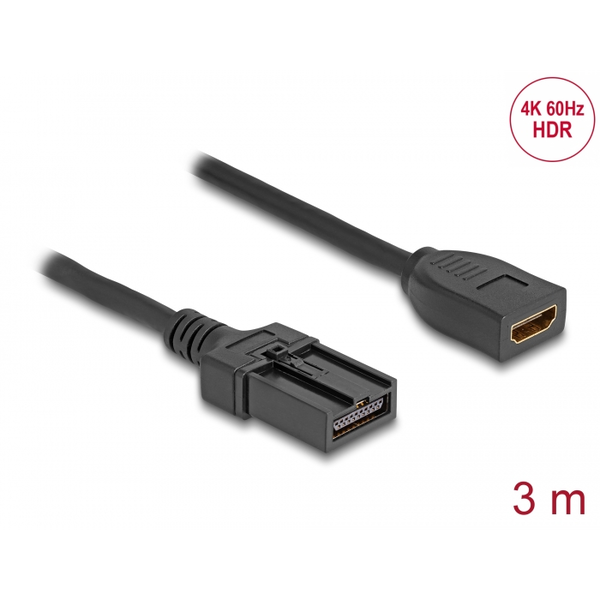 DELOCK HDMI Automotive Kabel HDMI-A Buauf HDMI-E St 3m 4K