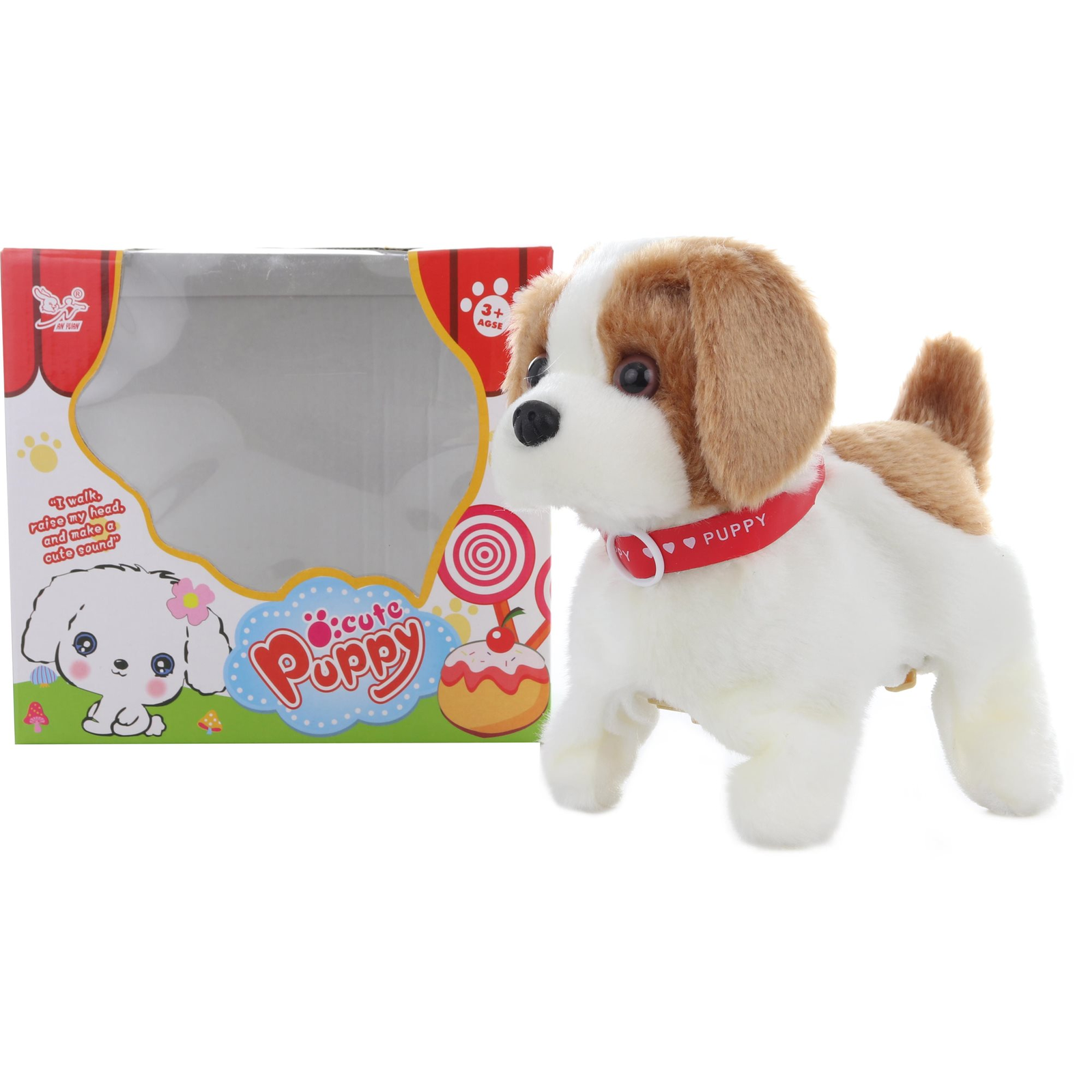 Lamps sétáló és szaltózó kutyus, barna-fehér (8592386086676)