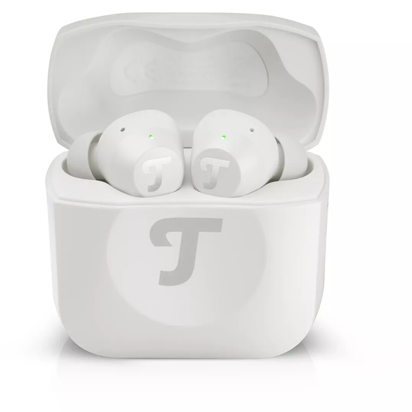 Teufel Airy TWS Pro Bluetooth Fülhallgató Headset Töltőtokban - Ezüstfehér