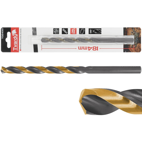 Wiertło czarno-złote do metalu przedłużane HSS M2 10.0mm (1/50/200)