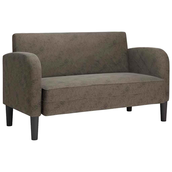 sötétszürke műbőr Loveseat kanapé 110 cm