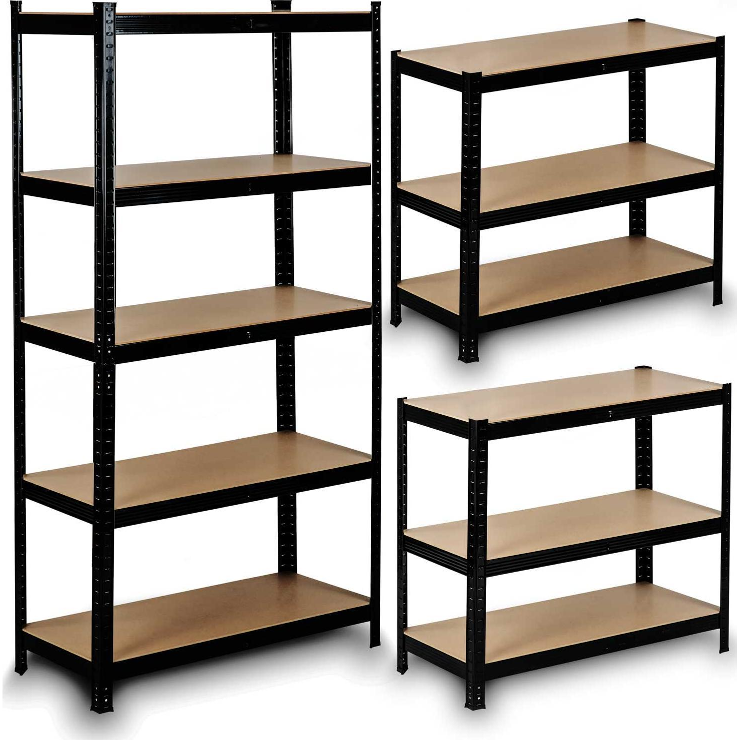 Humberg Hr-813 Fekete Polcos Tároló Állvány 180x90x40 cm (4813)