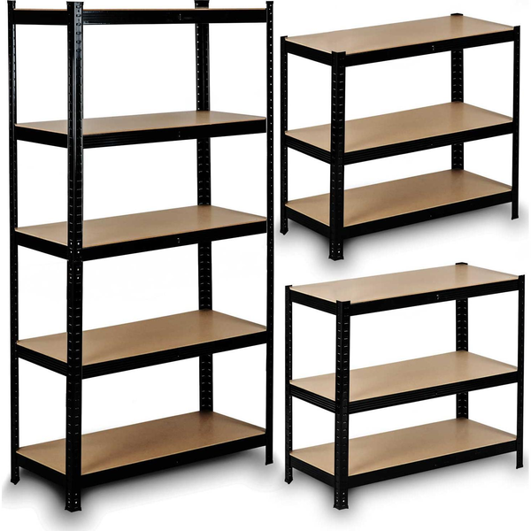 Humberg Hr-813 Fekete Polcos Tároló Állvány 180x90x40 cm