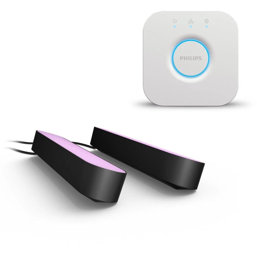 Philips Hue Play fényrúd dupla csomag fekete + Philips Hue Bridge (PHL21081set) (PHL21081set)