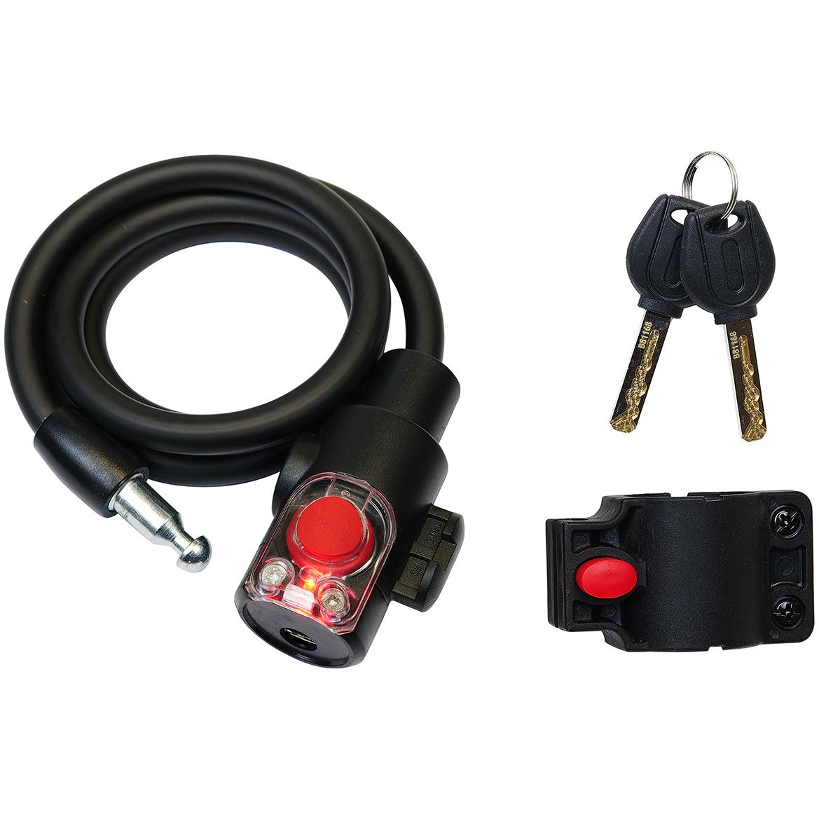 Richter Czech RL.585.10x1000.CRN acél kábelzár + hátsó lámpa, 10×1000 mm (0722-46748)