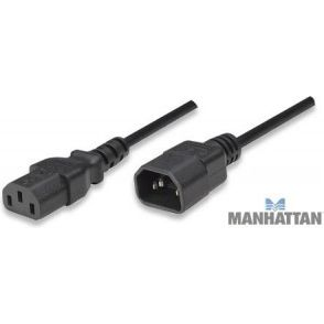 Manhattan 301152 cavo di alimentazione Nero 1,8 m Accoppiatore C13 Accoppiatore C14