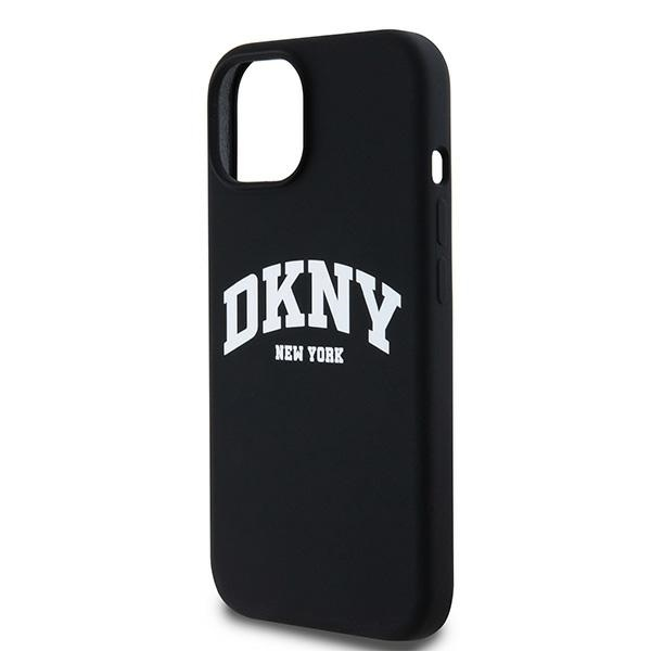 DKNY iPhone 12 / 12 Pro MagSafe Arch LOGO keménykeretes Szilikon Telefon tok - Fekete (DKHMP12MSNYACH)